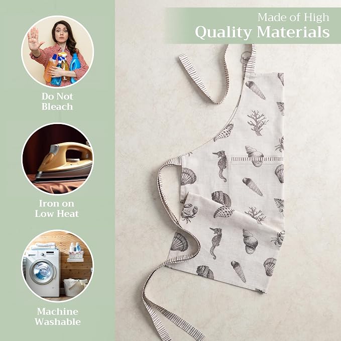 Maison d' Hermine 100% Cotton Apron for women with Pocket Kitchen Chef Apron for Men Cooking Mothers Day Gifts - Image 3