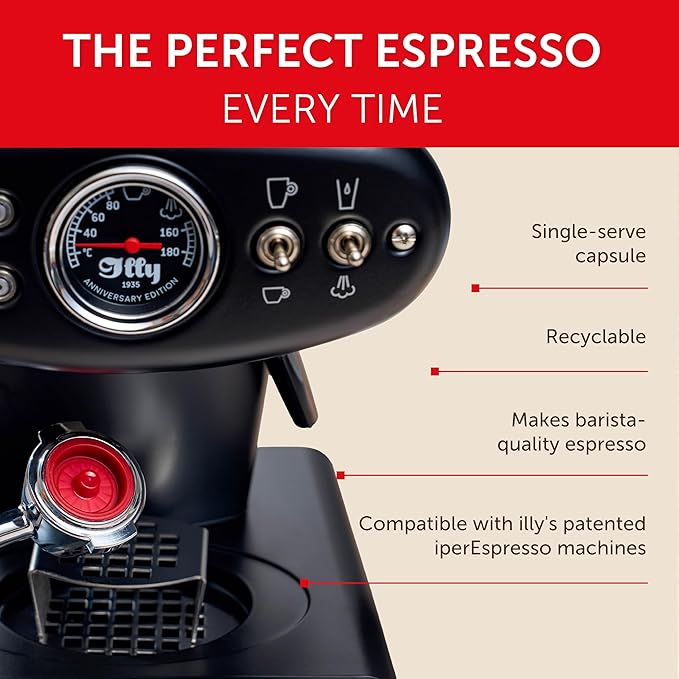 illy Coffee IperEspresso Capsules, Classico Lungo Medium Roast Coffee Pods, 100% Arabica, Premium Italian Blend, 18 Count, 6 Pack