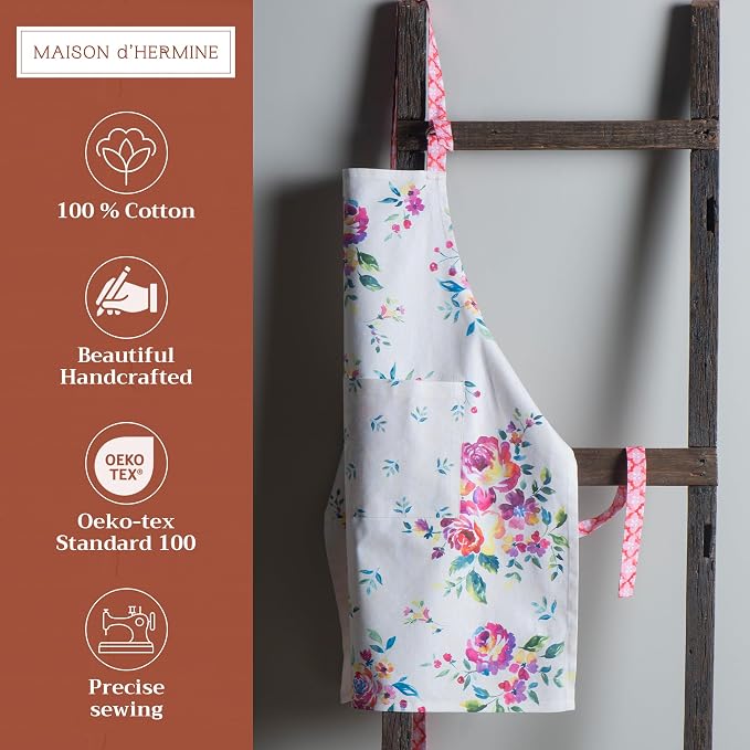 Maison d' Hermine 100% Cotton Apron for women with Pocket Kitchen Chef Apron for Men Cooking Mothers Day Gifts - Image 2