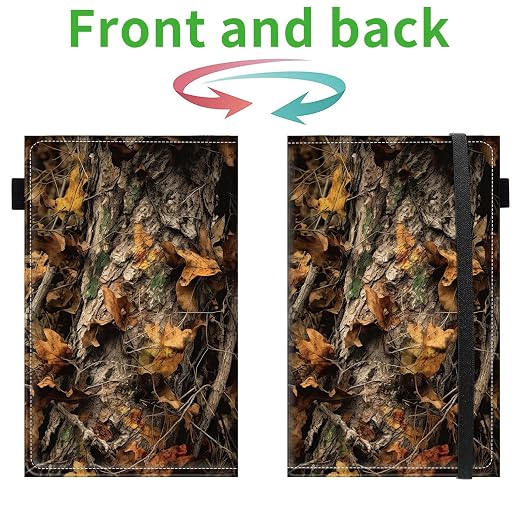 Server Books for Waitress, 5x9 Inch Waitstaff Server Order Pads, 11 Large Pockets, Cute PU Leather Waitress Book Server Wallet with Elastic Band Fit Server Apron,Forest - Image 2