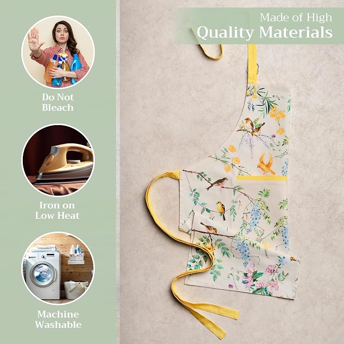 Maison d' Hermine 100% Cotton Apron for women with Pocket Kitchen Chef Apron for Men Cooking Mothers Day Gifts - Image 3