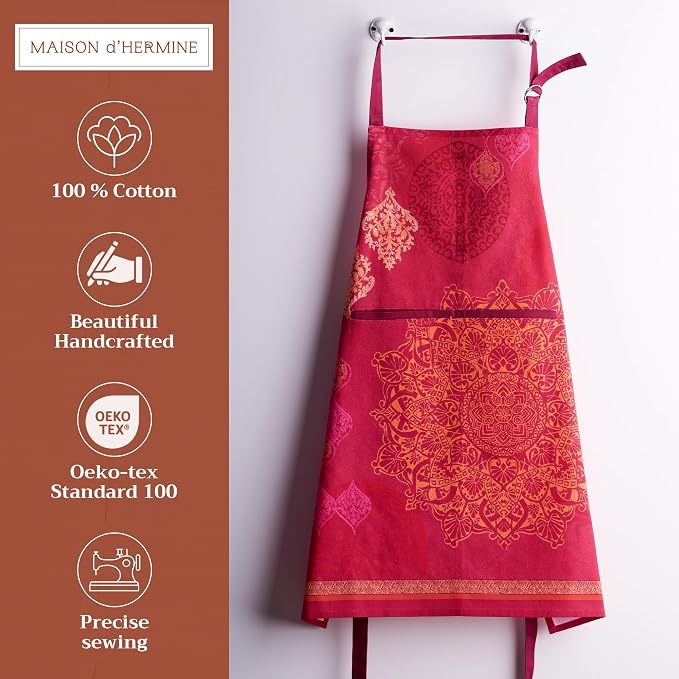 Maison d' Hermine 100% Cotton Apron for women with Pocket Kitchen Chef Apron for Men Cooking Mothers Day Gifts - Image 2