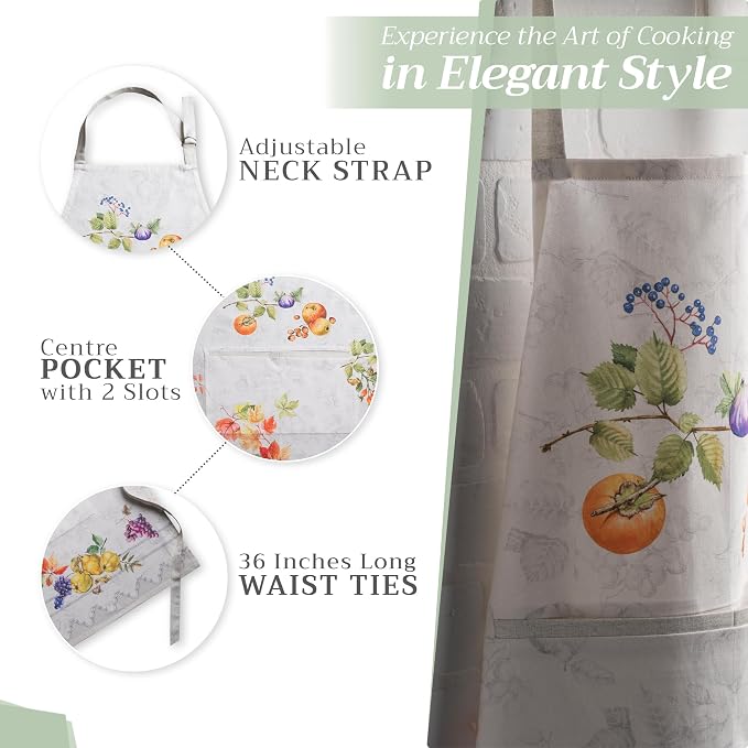 Maison d' Hermine 100% Cotton Apron for women with Pocket Kitchen Chef Apron for Men Cooking Mothers Day Gifts - Image 6
