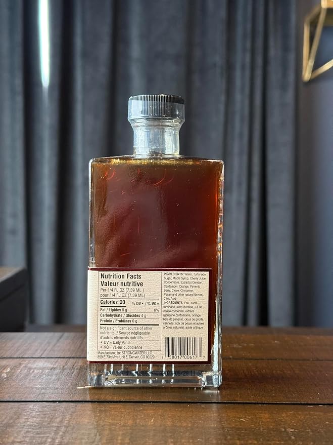 Strongwater Maple Pecan Old Fashioned Craft Cocktail Mixer - Makes 32 Cocktails - Handcrafted Old Fashioned Syrup with Pecan, Maple Syrup & Cherry - Just Mix with Bourbon or Whiskey - Image 2