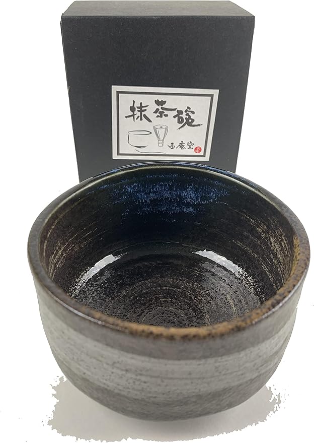JapanBargain, Japanese Porcelain Matcha Bowl Chawan – 5" Handcrafted Green Tea Ceremony Bowl – Made in Japan by Artisan – 18 fl.oz, Rustic Zen Style, Microwave & Dishwasher Safe
