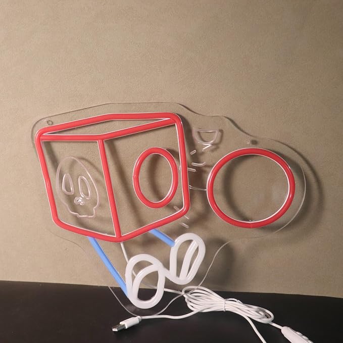 Funny Box Gaming Neon Sign for Kids Bedroom Game Room, LED Anime Wall Art for Gaming Setup, Man Cave, Dorm Decor, Dimmable USB, Awesome Gift for Gamers Teens, Boys, Kids - Image 7