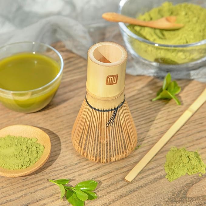 Restaurantware Dojo 2.3 Inch x 4.1 Inch Matcha Whisk 1 Durable Matcha Brush - For Traditional Tea Ceremonies Heat-Resistant Natural Bamboo Matcha Stirrer Sustainable