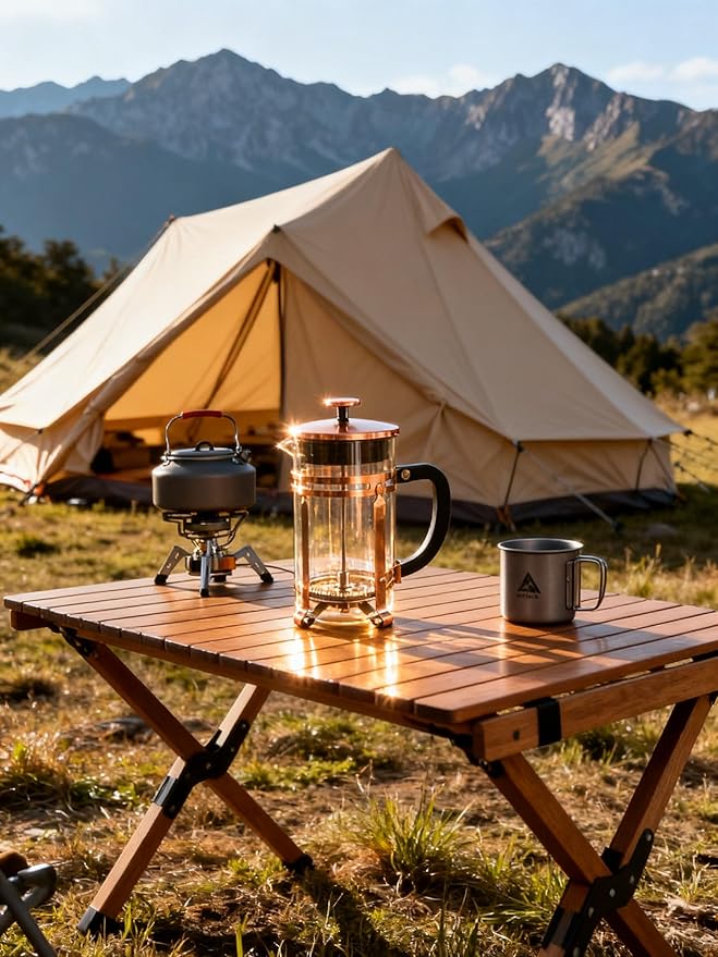 French Press Coffee Maker 21 oz, 304 Stainless Steel Double Mesh Filter, Borosilicate Glass, Heat-Resistant, BPA-Free, Ideal for Home, Office & Gift