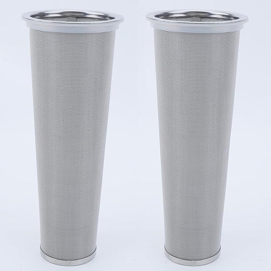 Fermus Set of 2 Cold Brew Coffee Filter for 64oz / 2Quart Wide Mouth Mason Jar Infuser 304 Stainless Steel Strainer with Seal Ring Design for Grounds Tea Fruit Coffee Filter