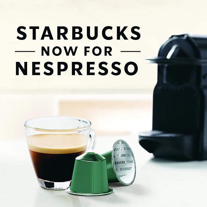 Starbucks by Nespresso Original Line, Pike Place, Medium Roast Coffee,Espresso Pods, (Pack of 10)