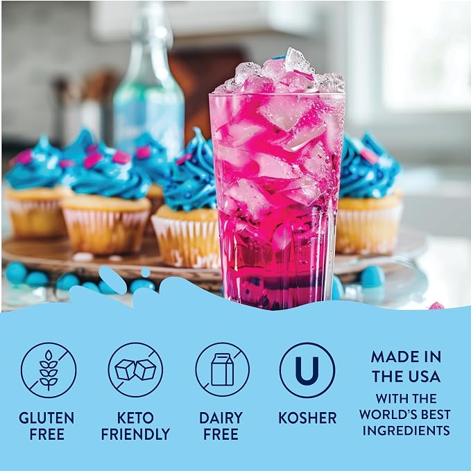 Jordan's Skinny Mixes Sugar Free Syrup, Unicorn Flavor, Fruit Flavored Water Enhancer, Drink Mix for Iced Tea, Lemonade, Drinks, Low Calorie Water Flavoring, Dairy & Gluten Free, Kosher, 25.4 Fl Oz - Image 4