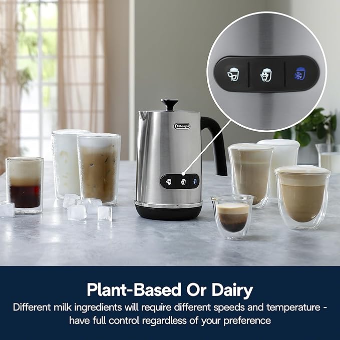 De'Longhi LatteMix Cold and Hot Frother for Dairy and Plant-based Milk