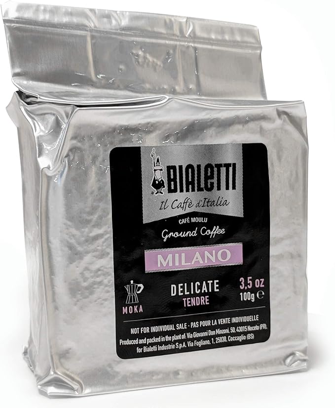 Bialetti Express Moka Pot, 6 -Cup & Coffee, Aluminum Silver