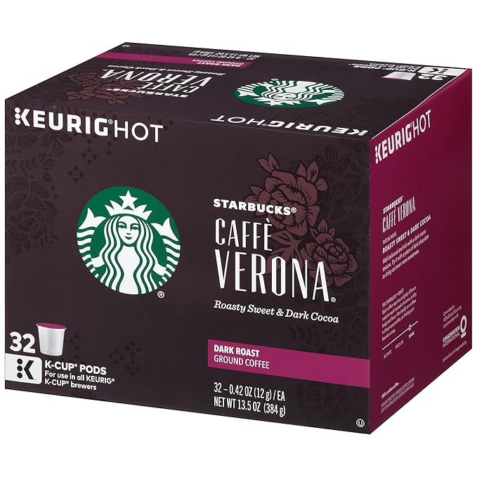 Starbucks Coffee K-Cup Pods, Caffe Verona, 32 CT