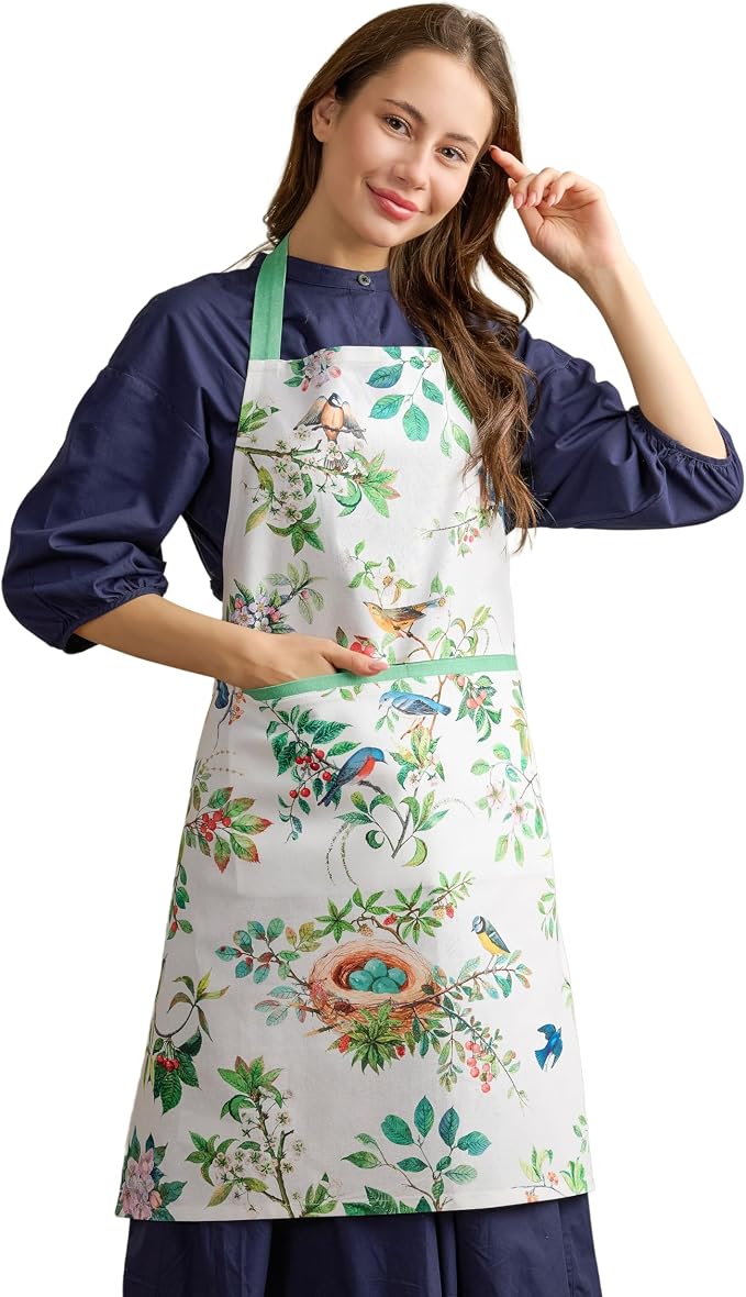 Maison d' Hermine 100% Cotton Apron for women with Pocket Kitchen Chef Apron for Men Cooking Mothers Day Gifts by MaisondHermine