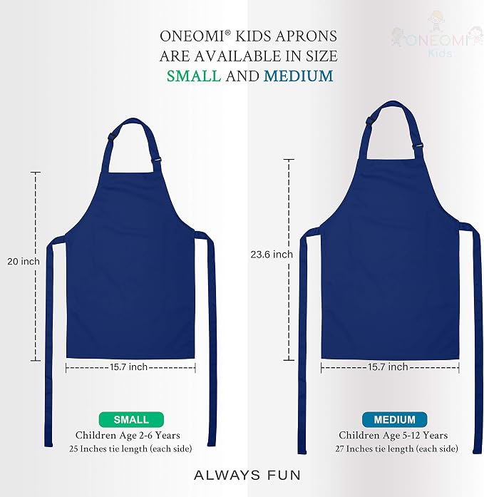 Kids Apron, Medium, 100% Cotton With An Adjustable Strap to fit All Ages - Image 5