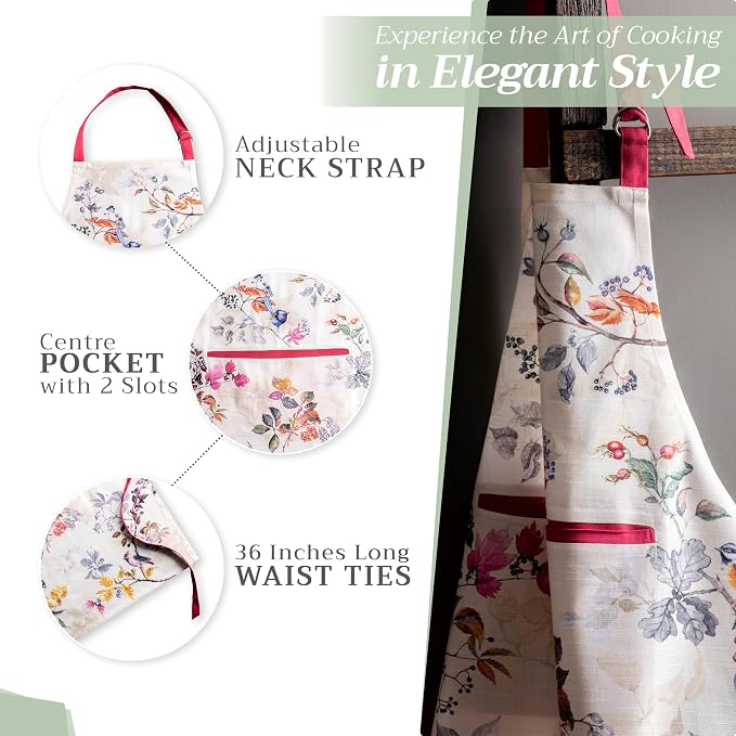 Maison d' Hermine 100% Cotton Apron for women with Pocket Kitchen Chef Apron for Men Cooking Mothers Day Gifts - Image 6