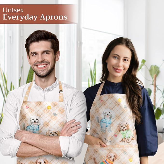 Maison d' Hermine 100% Cotton Apron for women with Pocket Kitchen Chef Apron for Men Cooking Mothers Day Gifts - Image 6