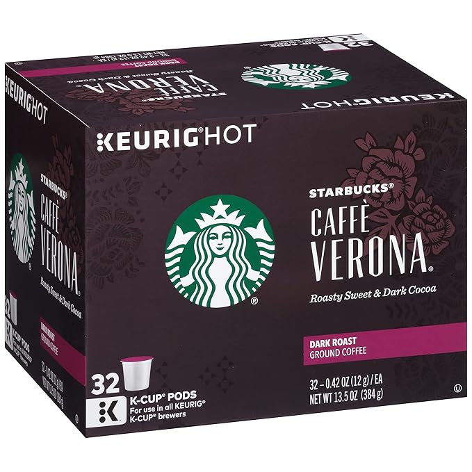 Starbucks Coffee K-Cup Pods, Caffe Verona, 32 CT