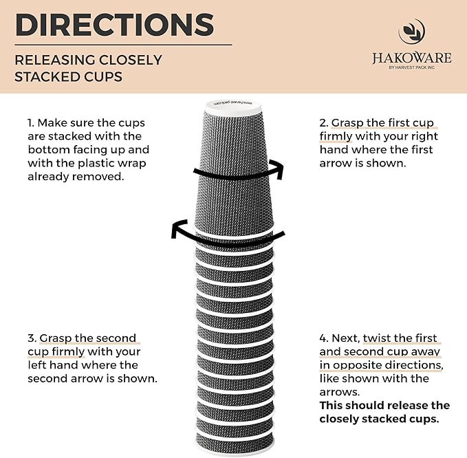 [100 SET]Harvest Pack 12 oz Disposable Coffee Cups, Insulated Ripple Double-Walled Paper Cup with Lids, Black and White Geometric, Tea Hot Chocolate Drinks To go coffee cups
