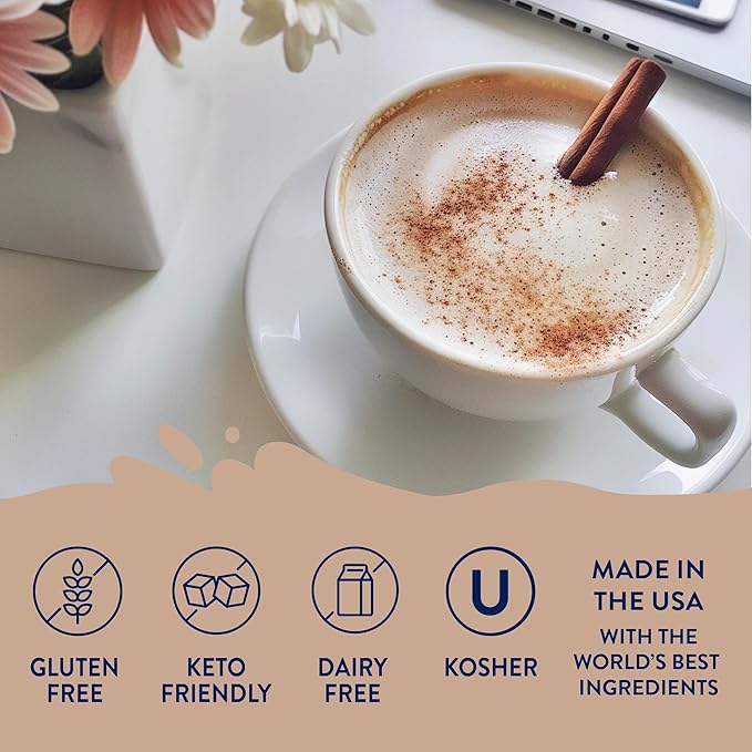 Jordan's Skinny Mixes Syrups Sugar Free Coffee Syrup, Cinnamon Dolce Flavor Drink Mix, Zero Calorie Flavoring for Chai Latte, Protein Shake, Food and More, Gluten Free, Keto Friendly, 25.4 Fl Oz, 1 Pack