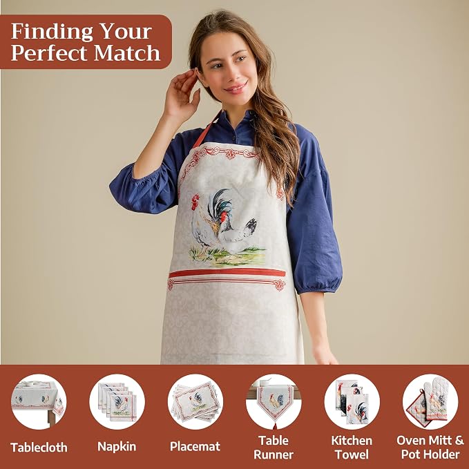 Maison d' Hermine 100% Cotton Apron for women with Pocket Kitchen Chef Apron for Men Cooking Mothers Day Gifts - Image 4