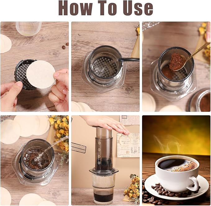 1000 Pcs Unbleached Coffee Filters Unbleached Coffee Filter Paper Round Coffee Maker Filters Compatible with Coffee Tea Filters