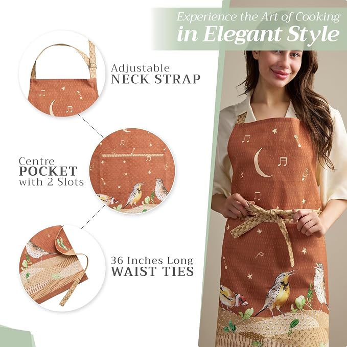 Maison d' Hermine 100% Cotton Apron for women with Pocket Kitchen Chef Apron for Men Cooking Mothers Day Gifts - Image 5