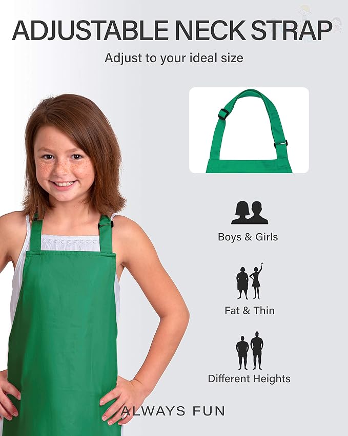 Kids Apron, Medium, 100% Cotton With An Adjustable Strap to fit All Ages - Image 3