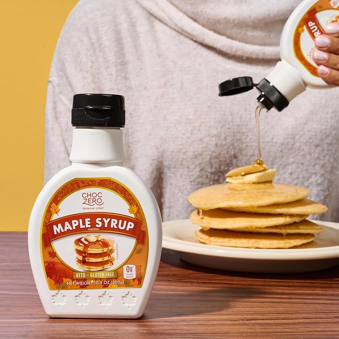 ChocZero Maple Syrup, Sugar Free, Low Carb, Sugar Alcohol Free, Gluten Free, No Preservatives, Non-GMO Dessert and Breakfast Topping Syrup, 10.5oz (Pack of 1) - Image 5