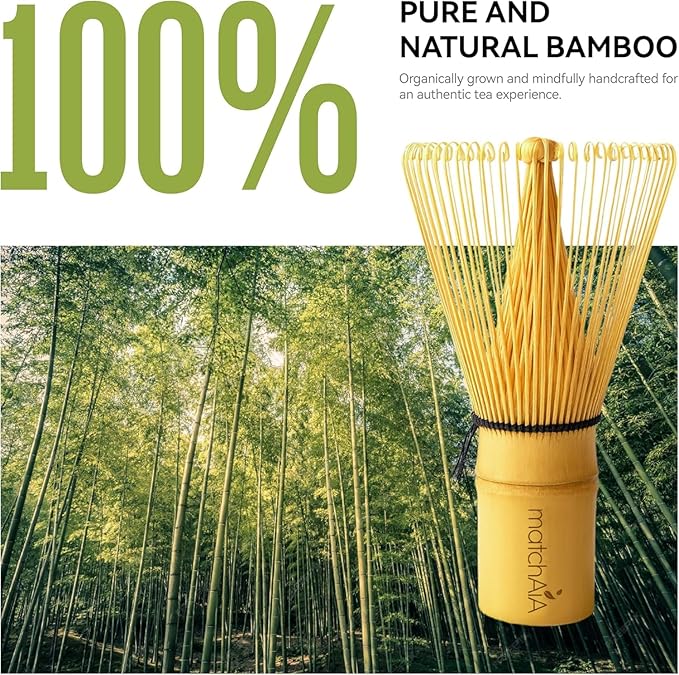Premium Bamboo Matcha Whisk (Chasen) – 2-Pack Handcrafted Traditional 100-Prong Japanese Tea Whisk for Ceremonial Matcha & Modern Lattes (2-Pack)