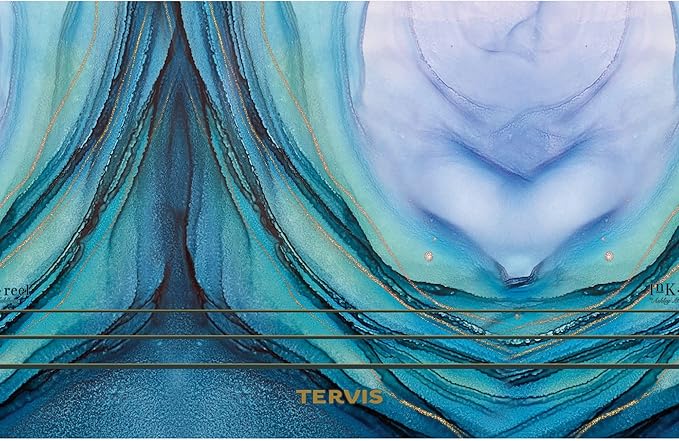 Tervis Traveler Inkreel - Teal Wave Made in USA Double Walled Insulated Tumbler Travel Cup Keeps Drinks Cold & Hot,