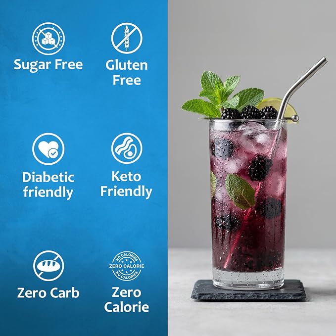 Syruvia Sugar-Free Blackberry Syrup, Flavored Syrup for Drinks, Cocktails, Lemonades, Iced Teas, and Desserts – 25.4 fl oz, With Pump - Image 4