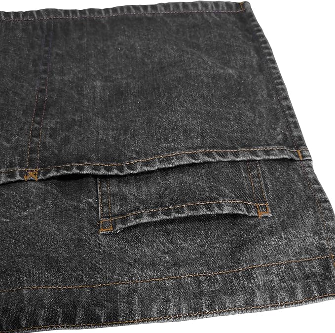 100% Cotton Denim Waist Apron with Zipper Pocket & Pen Pocket, 13" X 25", (5 Pockets) - Image 3