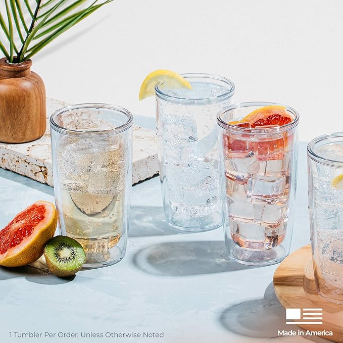 Tervis Made in USA Double Walled Inkreel - Crystal Nature Collection Insulated Tumbler Cup Keeps Drinks Cold & Hot, 16oz, Eloise