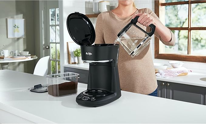 MR. COFFEE 12-Cup Programmable Coffeemaker, Brew Now or Later, Black