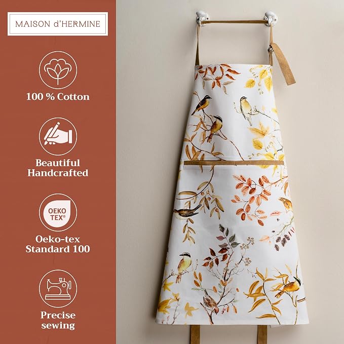 Maison d' Hermine 100% Cotton Apron for women with Pocket Kitchen Chef Apron for Men Cooking Mothers Day Gifts - Image 2