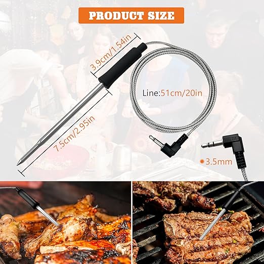 Smart Thermometer Probe for Ninja FG550/ FG551 Foodi Smart XL 6-in-1、IG651 7-in-1 Indoor Grill with Air Fry, Replacement for Ninja Oven Meat Probe (for NJ-FG550)