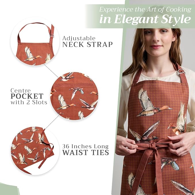 Maison d' Hermine 100% Cotton Apron for women with Pocket Kitchen Chef Apron for Men Cooking Mothers Day Gifts - Image 5