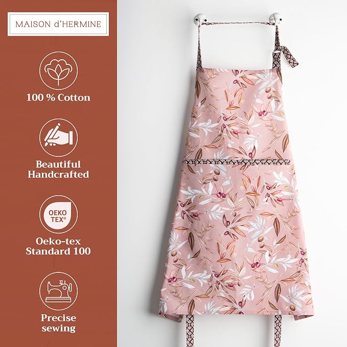 Maison d' Hermine 100% Cotton Apron for women with Pocket Kitchen Chef Apron for Men Cooking Mothers Day Gifts - Image 2