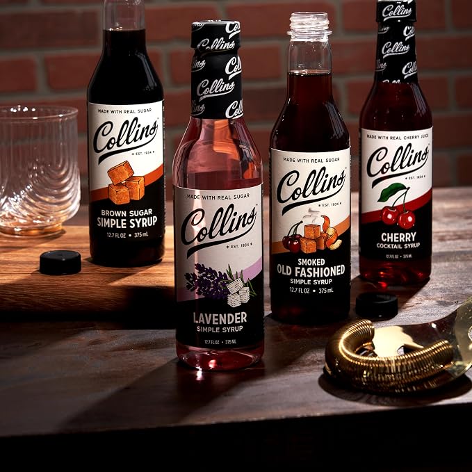Collins Lavender Simple Syrup with Real Sugar for Cocktails, Spritz, Iced Tea, Lemonade, Hot Chocolate, Dessert, Baking, Coffee Syrups, Home Bar Accessories, 12.7 oz, Set of 1 - Image 7