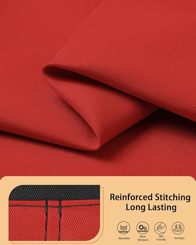 Slohif Reversible Server Apron 6 Pockets - Waist Apron for Waitress Women Half Serving Short Apron for Waiter - Image 4