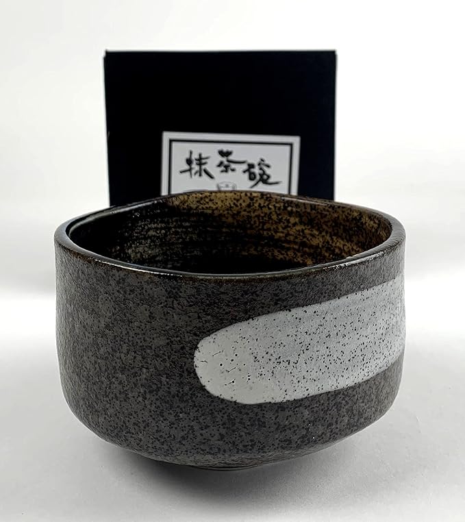 JapanBargain, Japanese Porcelain Matcha Bowl Chawan – 5" Handcrafted Green Tea Ceremony Bowl – Made in Japan by Artisan – 18 fl.oz, Rustic Zen Style, Microwave & Dishwasher Safe