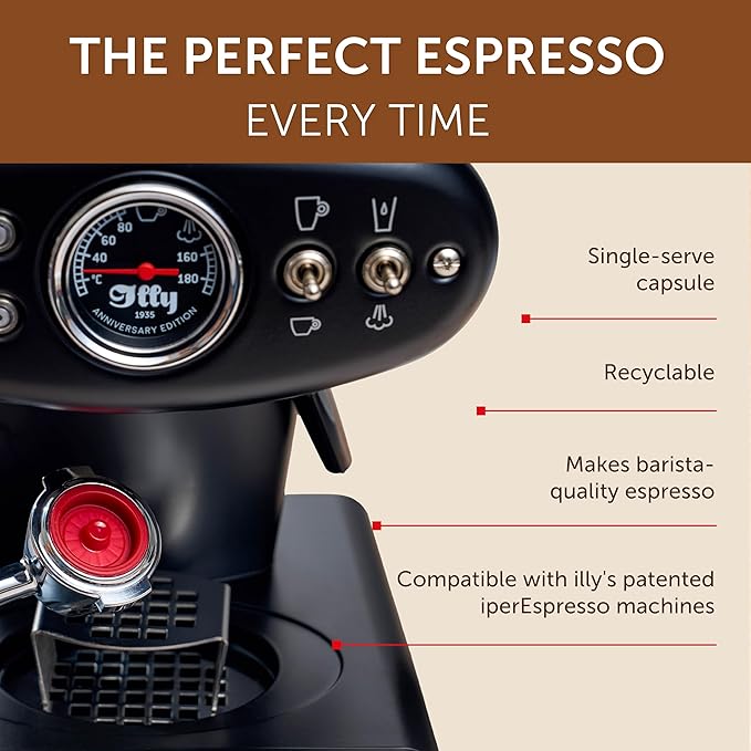 illy Coffee IperEspresso Capsules, Brasile Single Origin Medium Roast Coffee Pods, 100% Arabica, Premium Italian Blend, 18 Count, 6 Pack