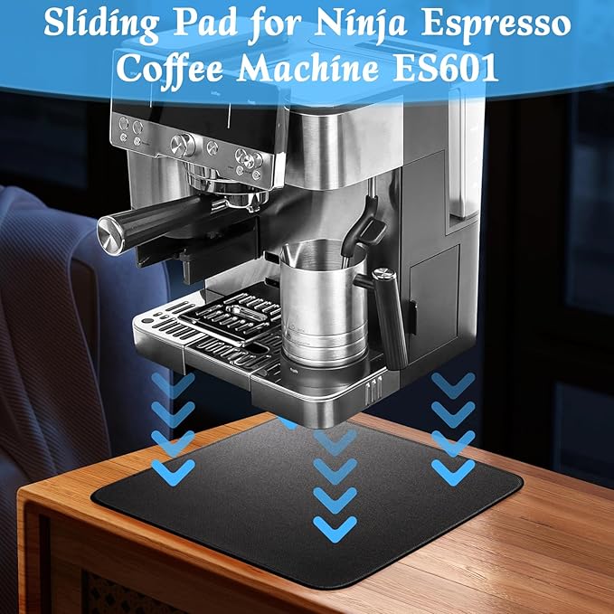 Sliding Pad for Ninja Espresso Coffee Machine ES601/ES701(13.78” x 13.78”)- Perfect Fit for Luxe Cafe Accessories - Smooth Glide with Anti-Slip Base - ninja coffee maker accessories