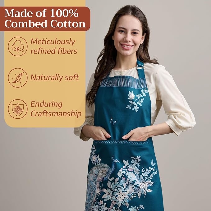 Maison d' Hermine 100% Cotton Apron for women with Pocket Kitchen Chef Apron for Men Cooking Mothers Day Gifts - Image 4