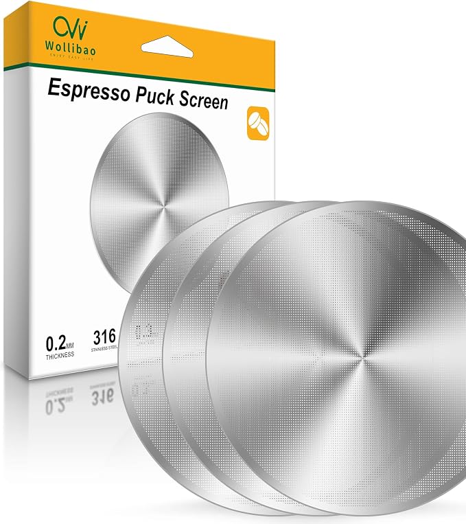 3 Pack Espresso Puck Screen for CASABREWS Espresso Machine, 316 Stainless Steel 0.2mm Ultra-Thin Coffee Espresso Filter Screen for Espresso Portafilter Filter Basket, 51mm by Unknown
