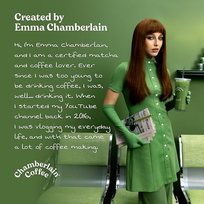 Chamberlain Coffee Ceremonial Matcha Green Tea Powder - First Harvest - Japanese Green Tea + Original Grade Matcha - Hot or Iced - Organic, Vegan & Gluten-Free Matcha Powder - (30g / 1.06 oz)