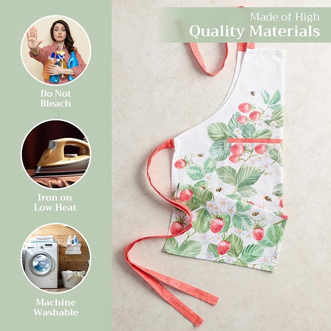 Maison d' Hermine 100% Cotton Apron for women with Pocket Kitchen Chef Apron for Men Cooking Mothers Day Gifts - Image 3
