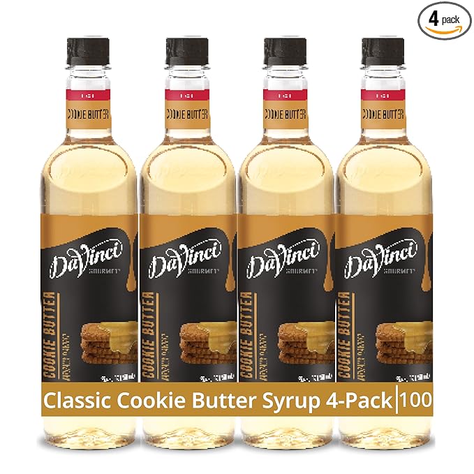 DaVinci Gourmet Cookie Butter Syrup, 25.4 Fluid Ounces (Pack of 4)